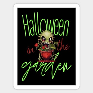 Halloween in the garden Magnet